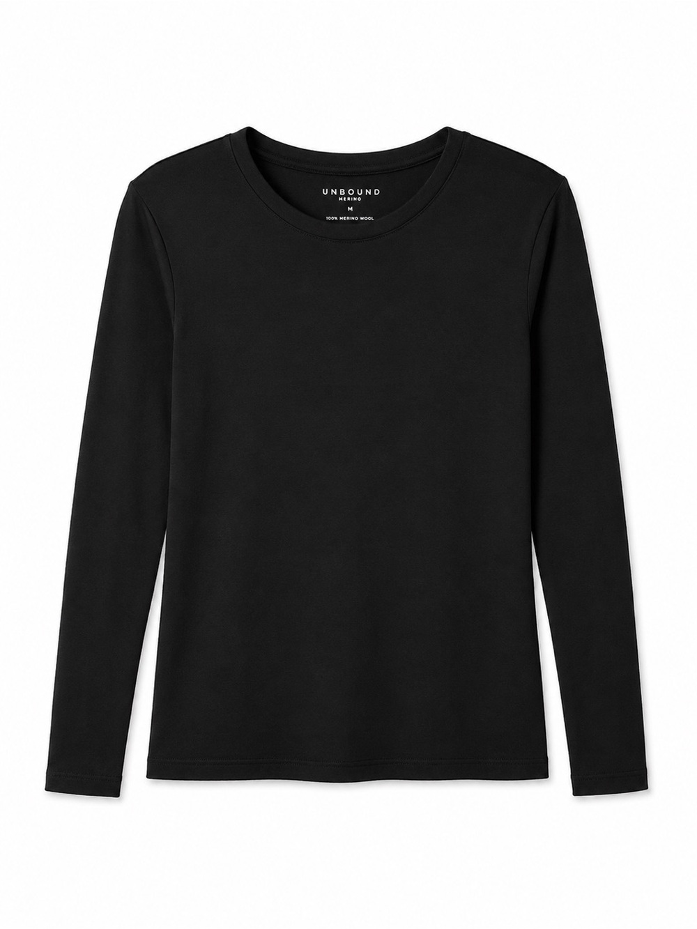 Unbound Merino Women's 100% Merino Wool Black Long Sleeve Shirt Size M